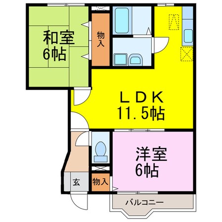 アラモードヴィラ壱番館の物件間取画像